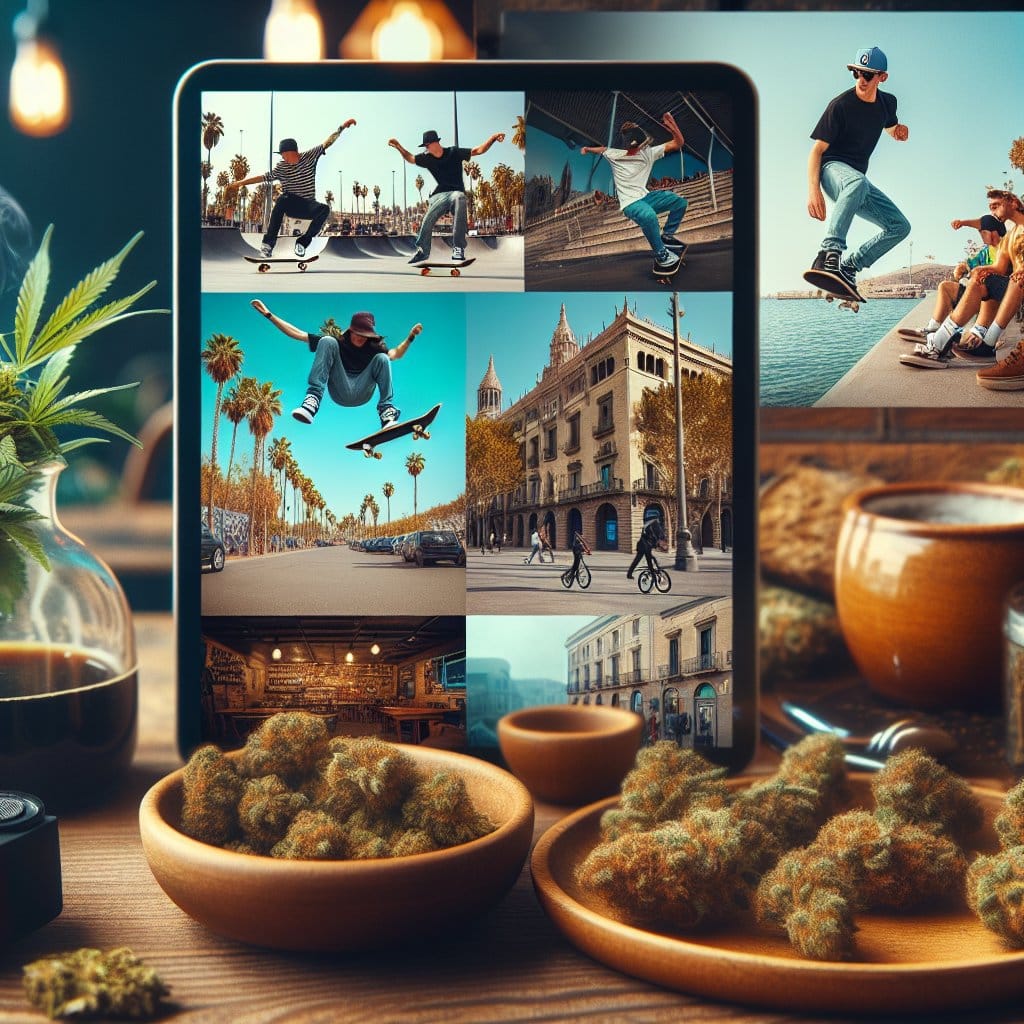 La influencia de la cultura del skate en la escena del cannabis de Barcelona.